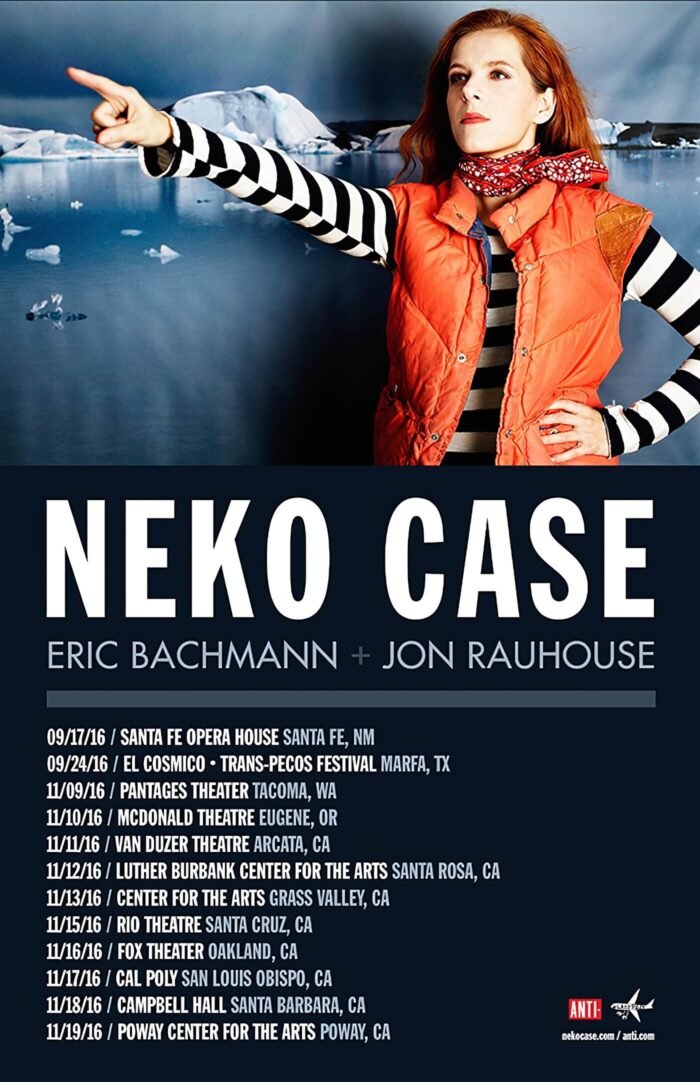 Neko Case, Eric Bachmann, Jon Rauhouse November 2016 tour